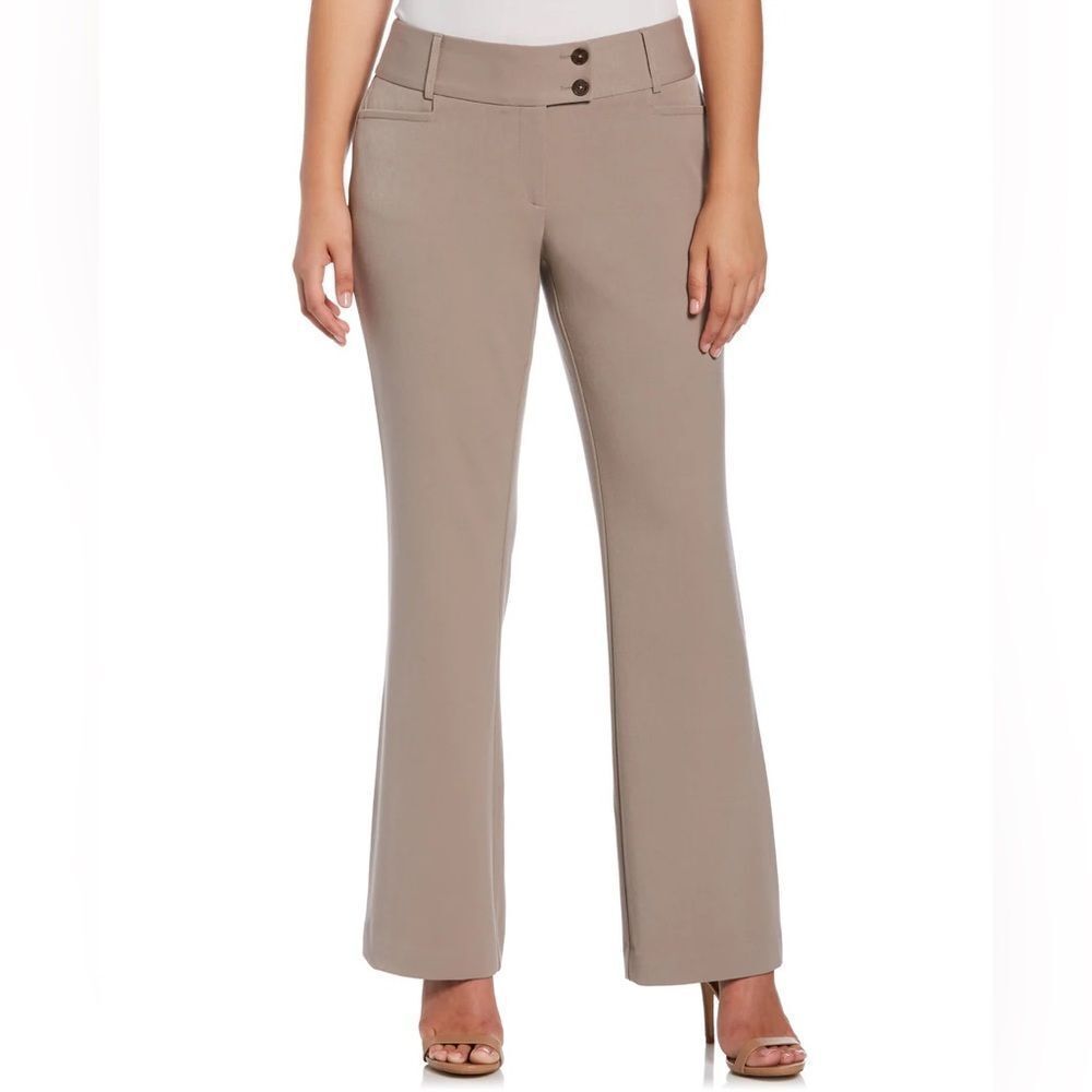 Rafaella Women's The Curvy Boot High Rise Trouser Pants w/ Stretch Size 14